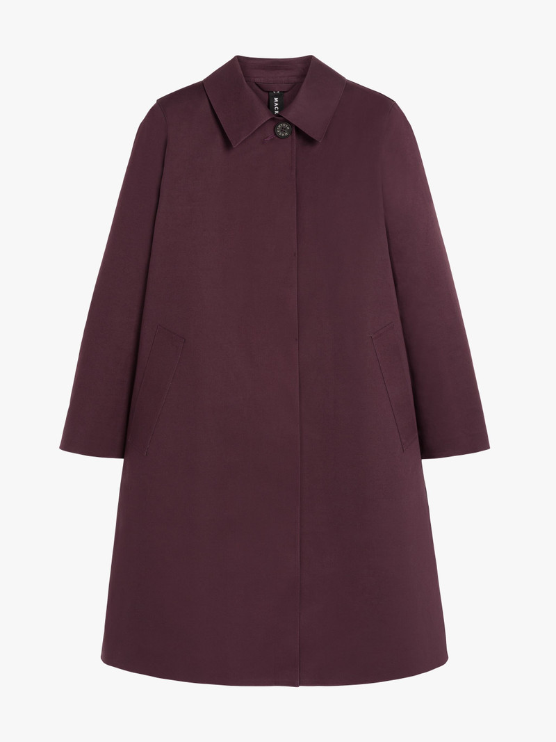 BANTON BURGUNDY BONDED COTTON COAT 1