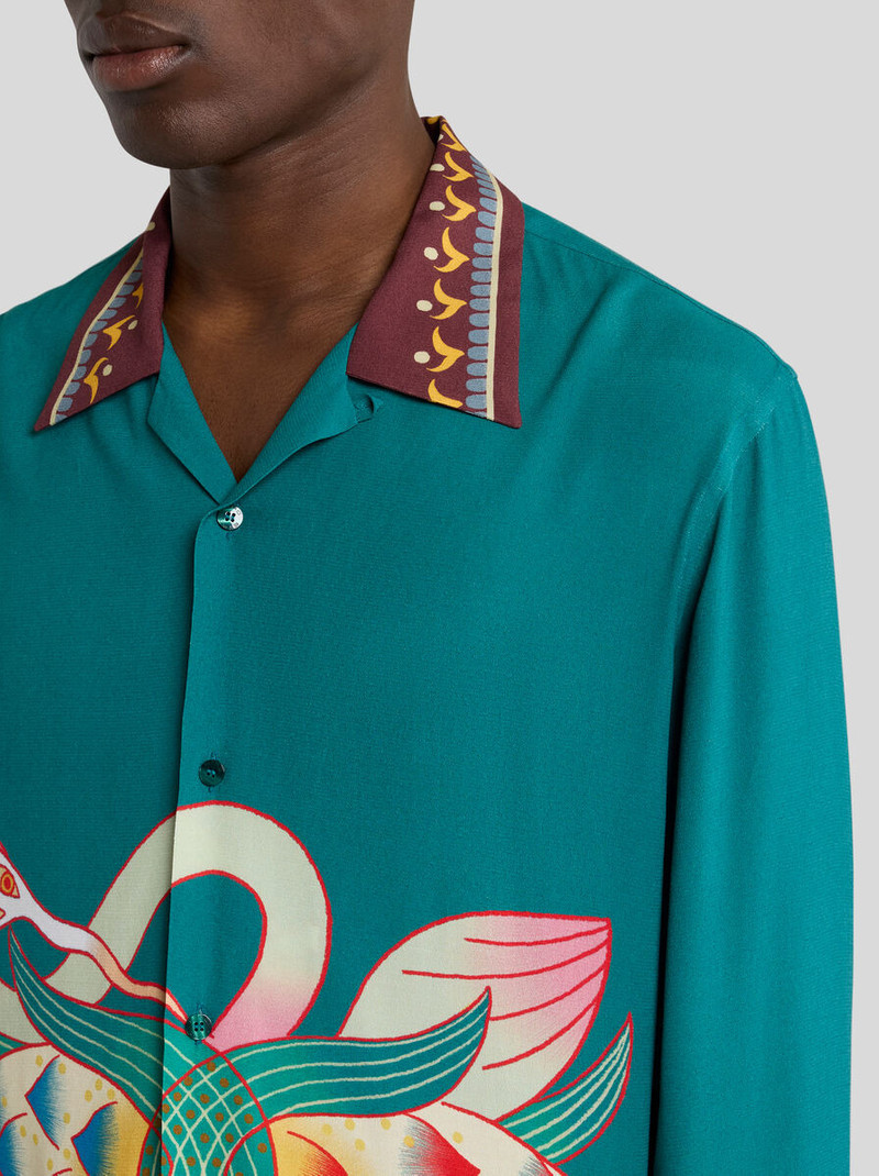 Etro SILK SHIRT WITH PLACED PRINT outlook