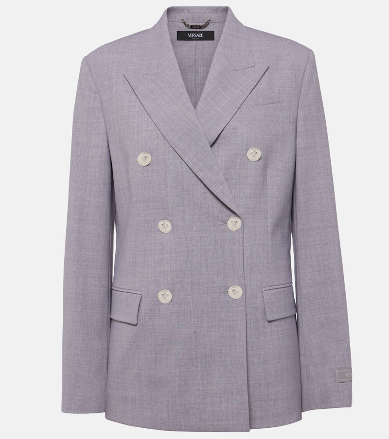 Mélange wool-blend blazer 1