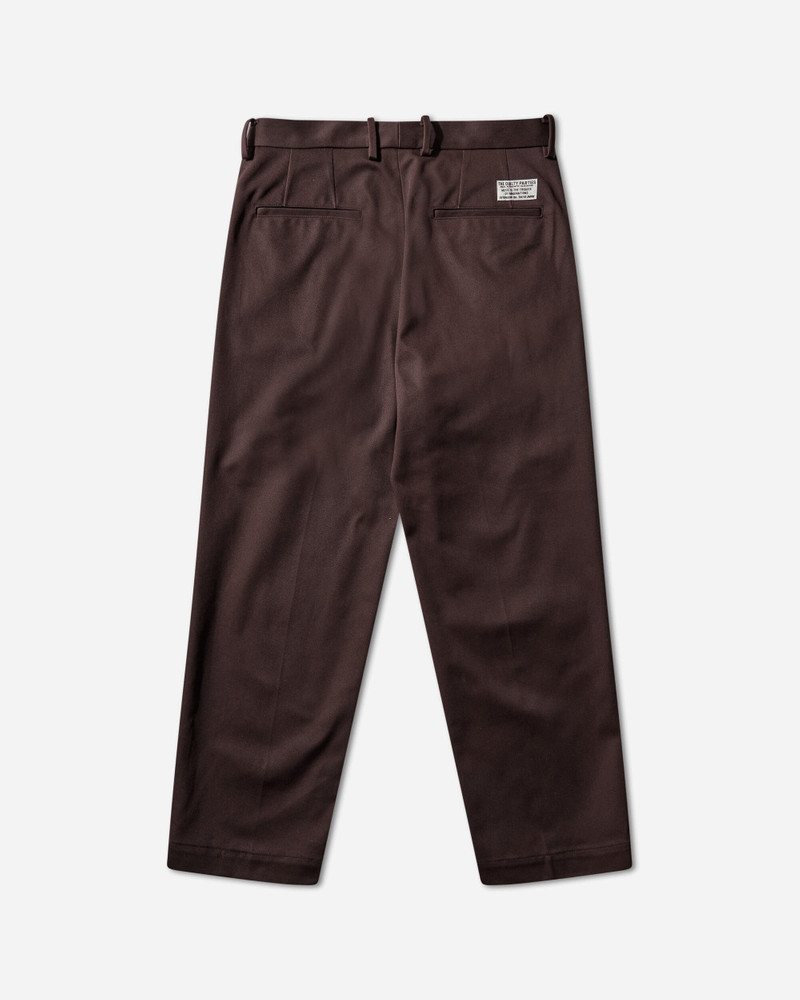 WACKO MARIA Men's Double Pleated Chino Trousers (Type-1) Burgundy outlook