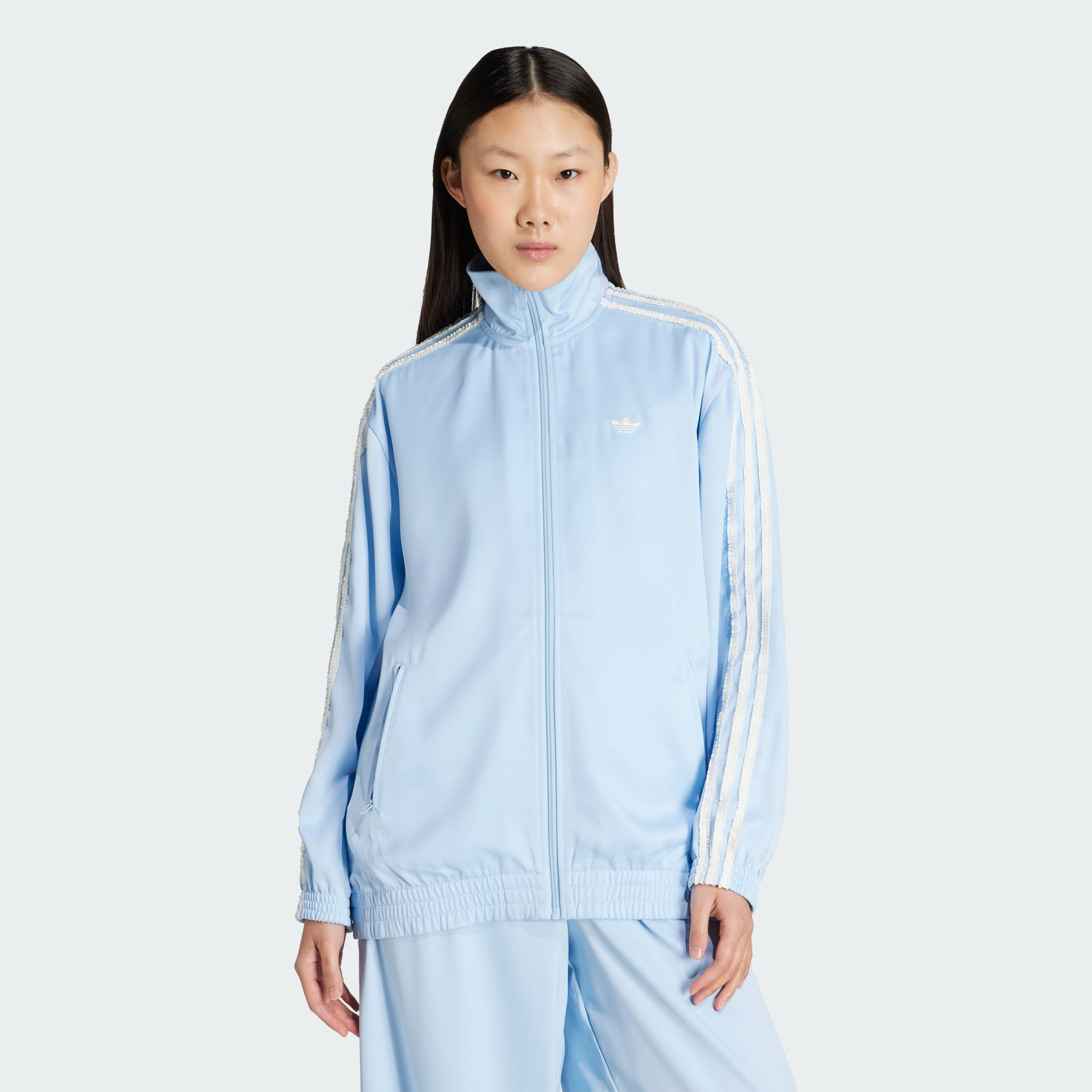 adidas Originals Satin Ruffle 3-Stripes Firebird Track Jacket - 2