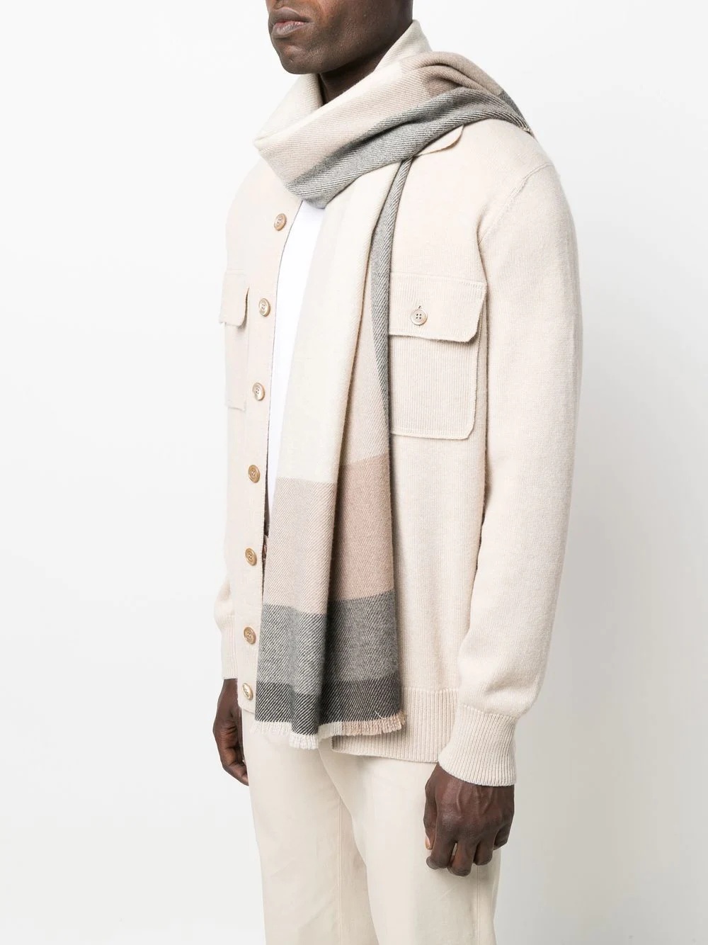 striped wool scarf - 2
