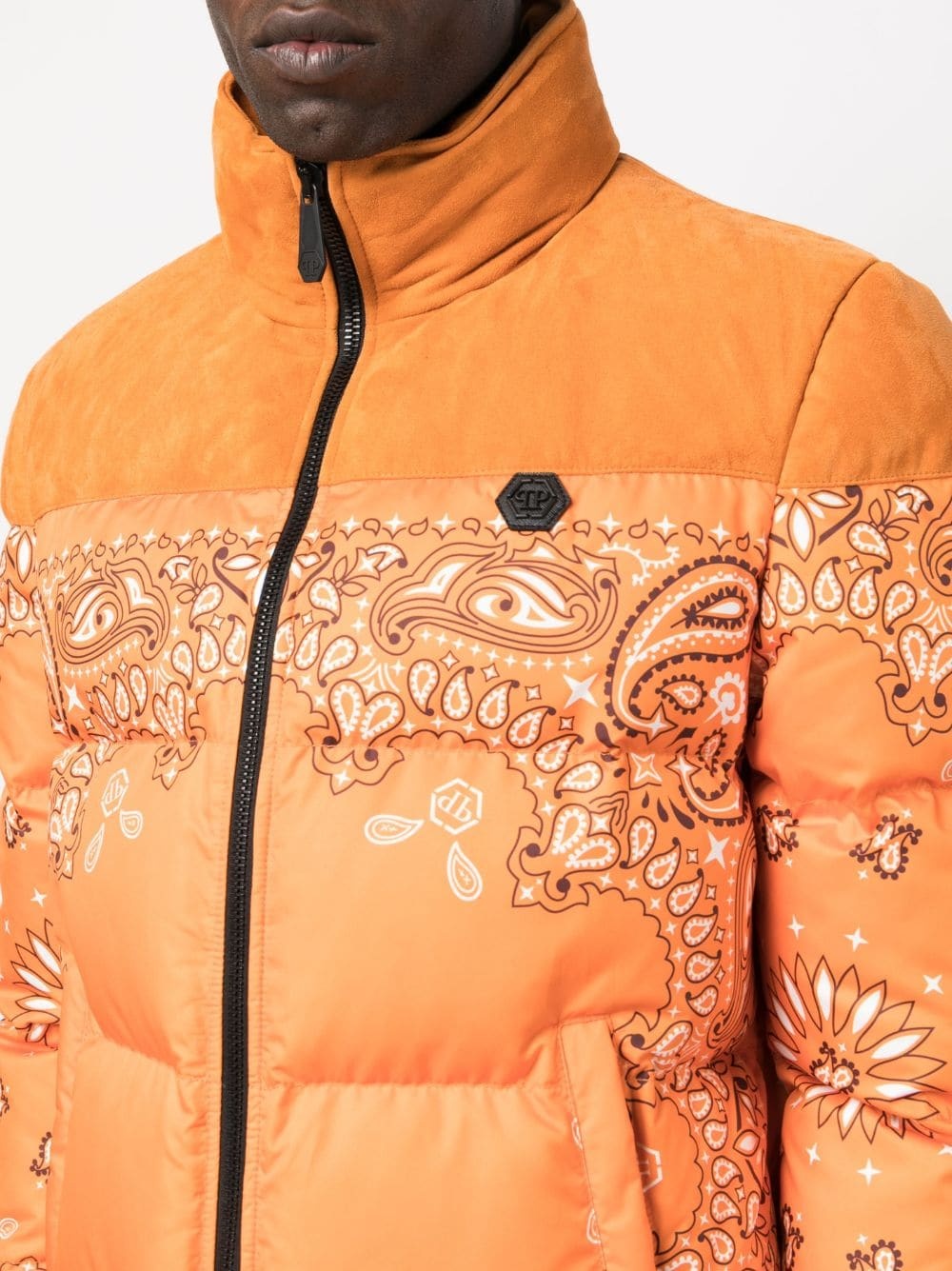 bandana-print padded jacket - 5