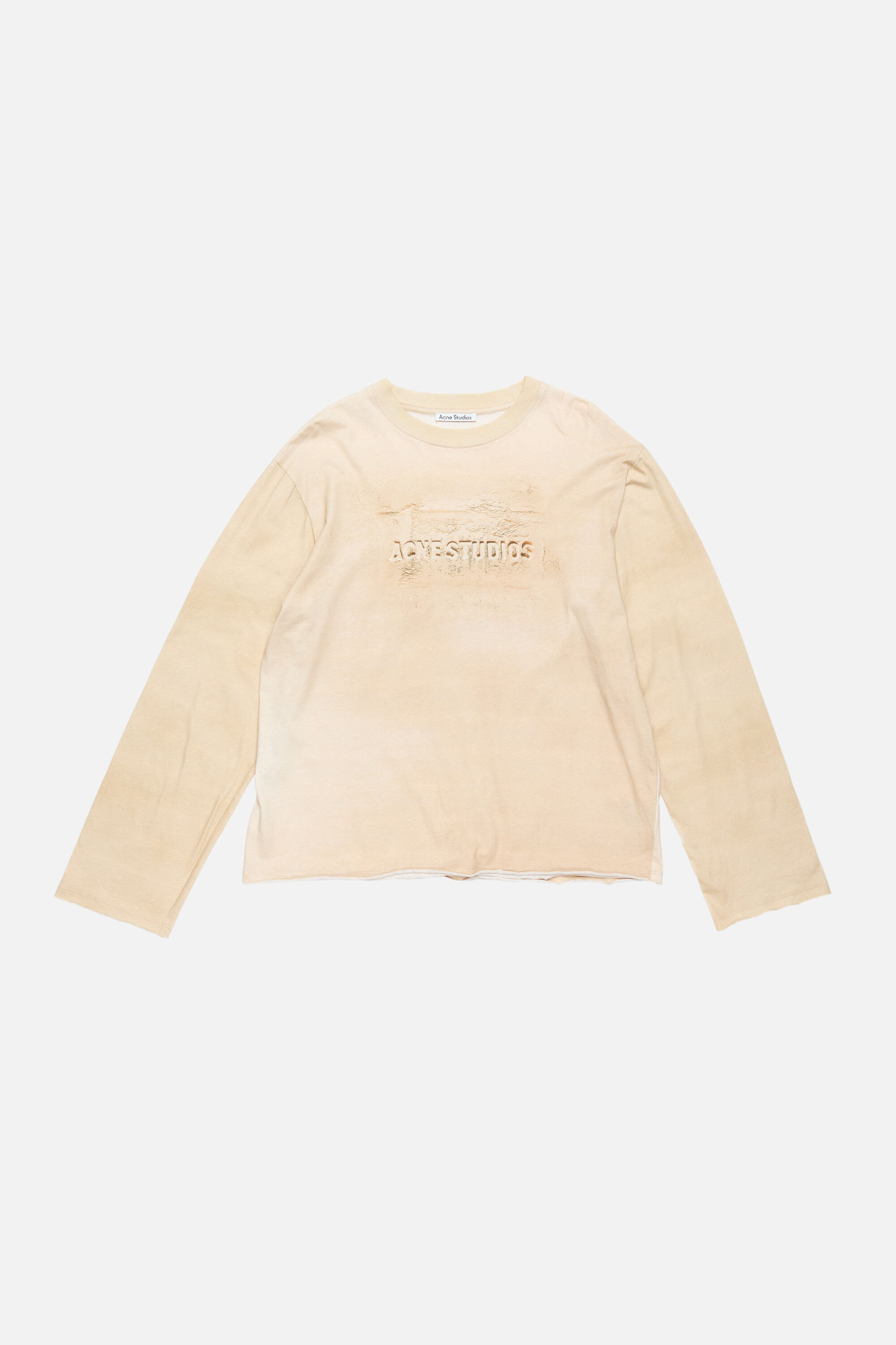 Long sleeve logo t-shirt - Sand beige - 1