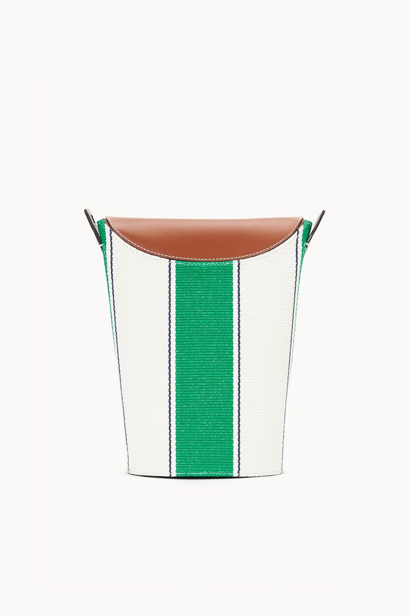 STAUD PHOEBE CONVERTIBLE BUCKET BAG BUNGALOW STRIPE 7