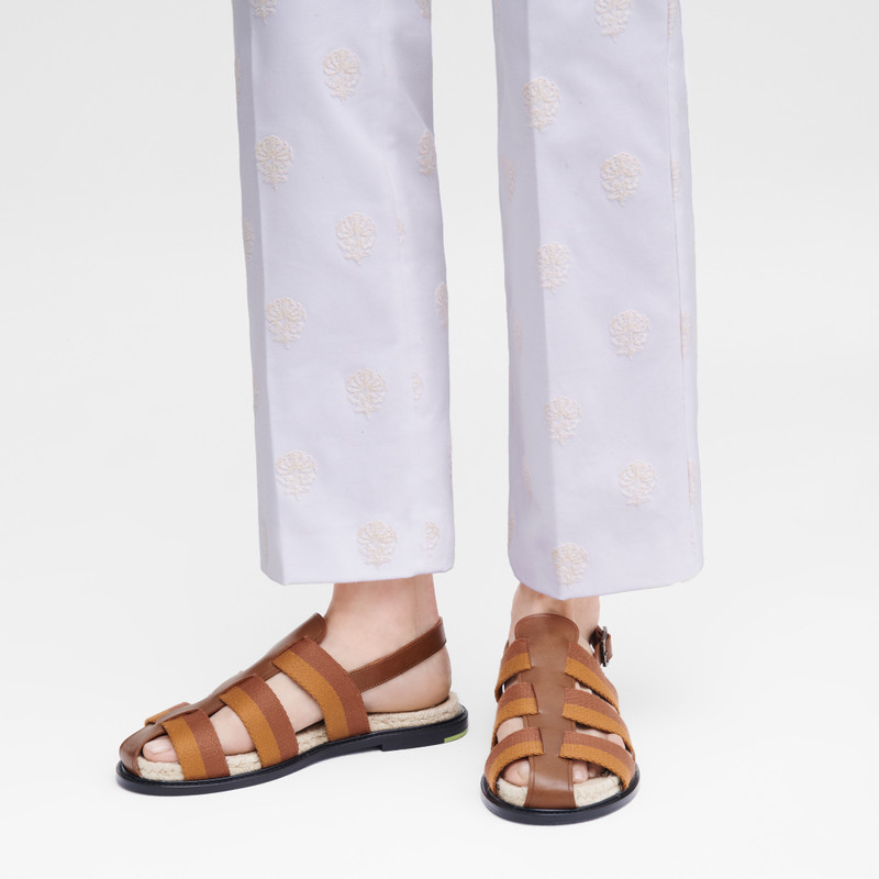 Longchamp Shadow Sandals Cognac - OTHER outlook