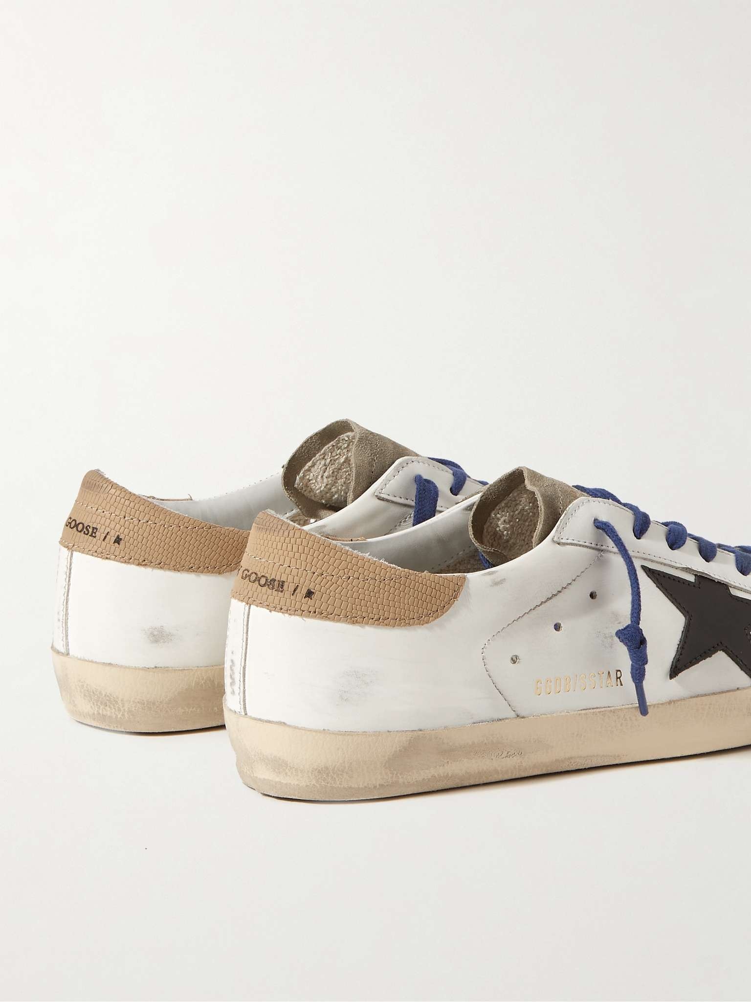 Superstar Distressed Leather and Suede Sneakers - 5