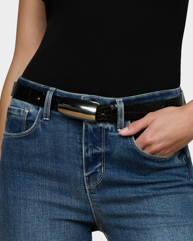 L'AGENCE x Streets Ahead Marlowe Embossed Leather Belt outlook
