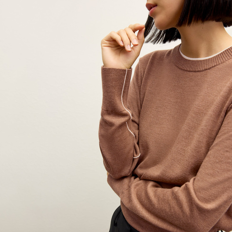 Kit Contrast Sweater - Merino 4