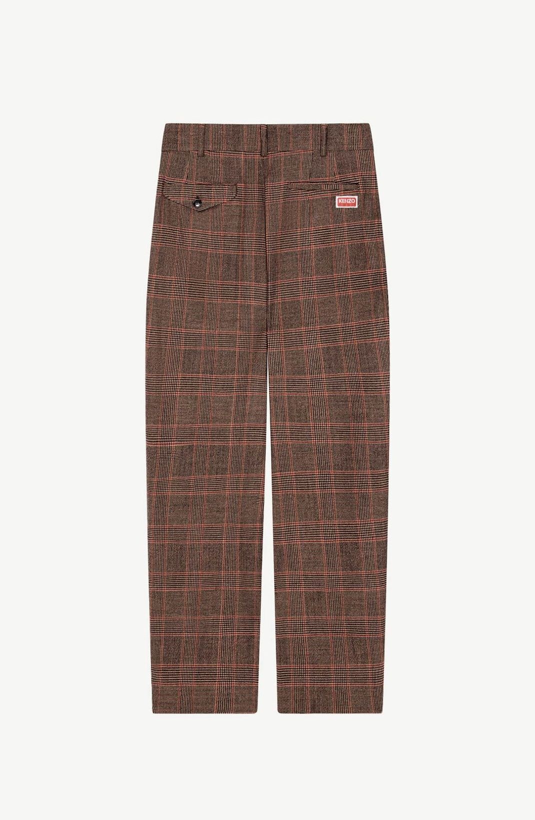 Pleated checked tailored trousers - 2