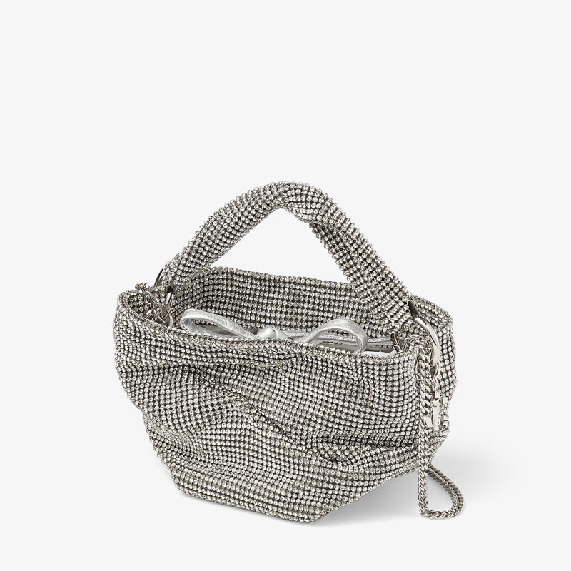 Bonny
Silver Satin and Crystal Mesh Bag with Twisted Handle 4