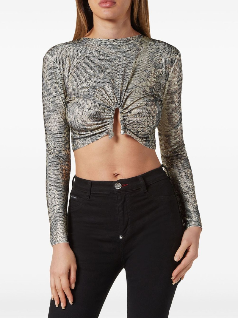 PHILIPP PLEIN glass crystal embellishment T-shirt outlook