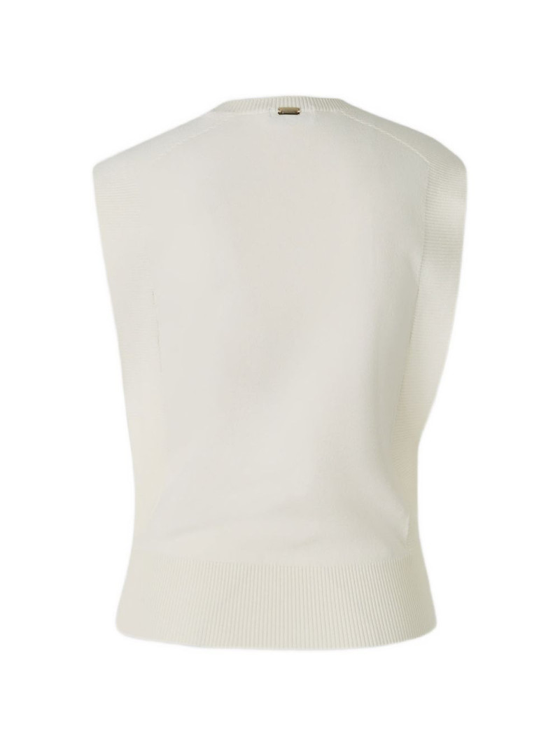 Herno ribbbed-trim vest outlook