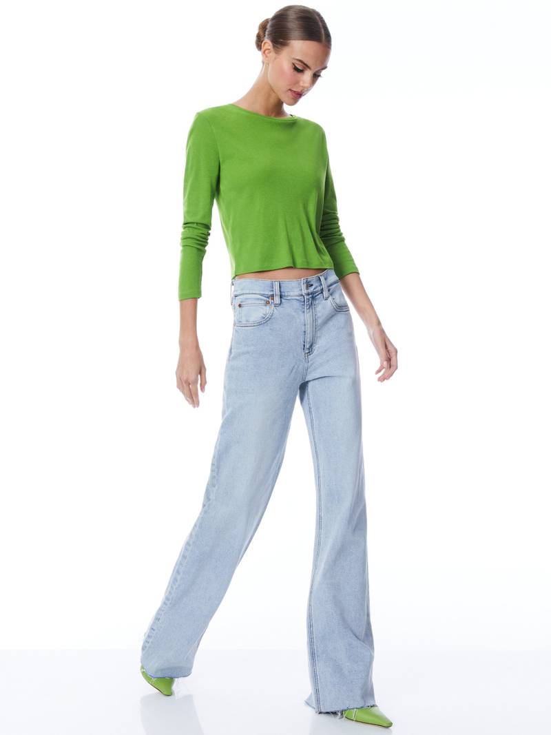 Alice + Olivia SOFIA HIGH RISE BOYFRIEND JEAN outlook