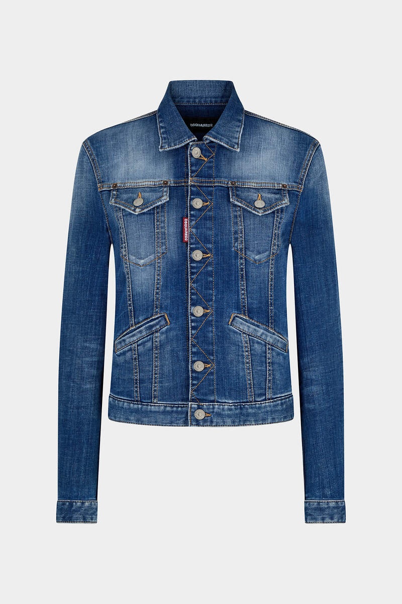 関税送料込♪DSQUARED2/Wash Boyfriend Jeans Jacket DSQUARED2 MEDIUM CLEAN WASH BOYFRIEND JEANS JACKET | REVERSIBLE
