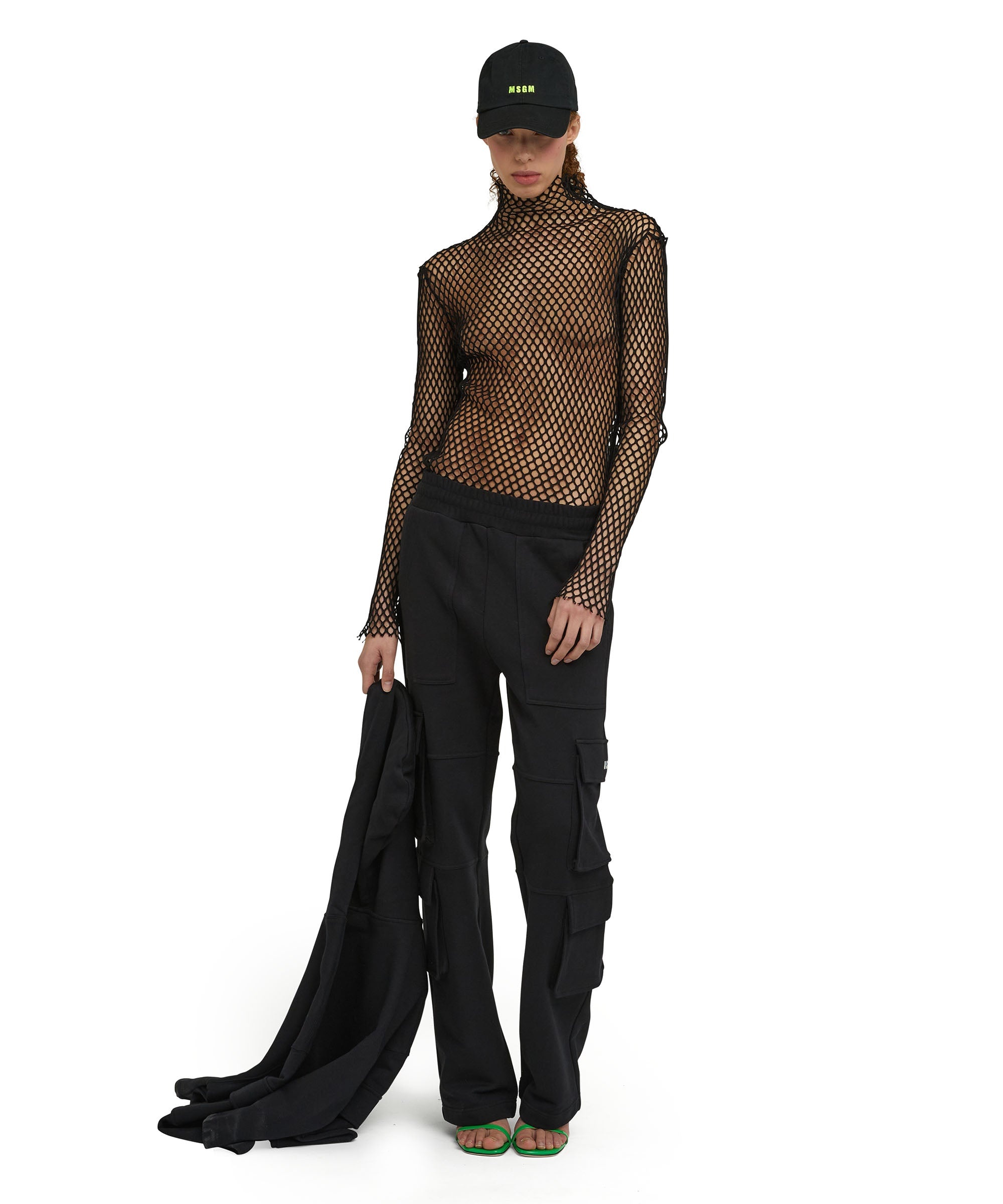 Cotton cargo joggers pants with straight legs - 5