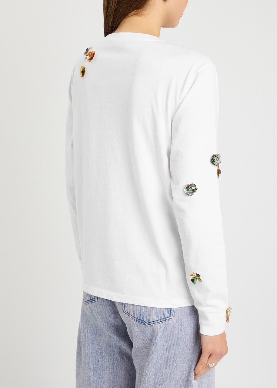 Coperni Sequin-embellished Cotton top - 3
