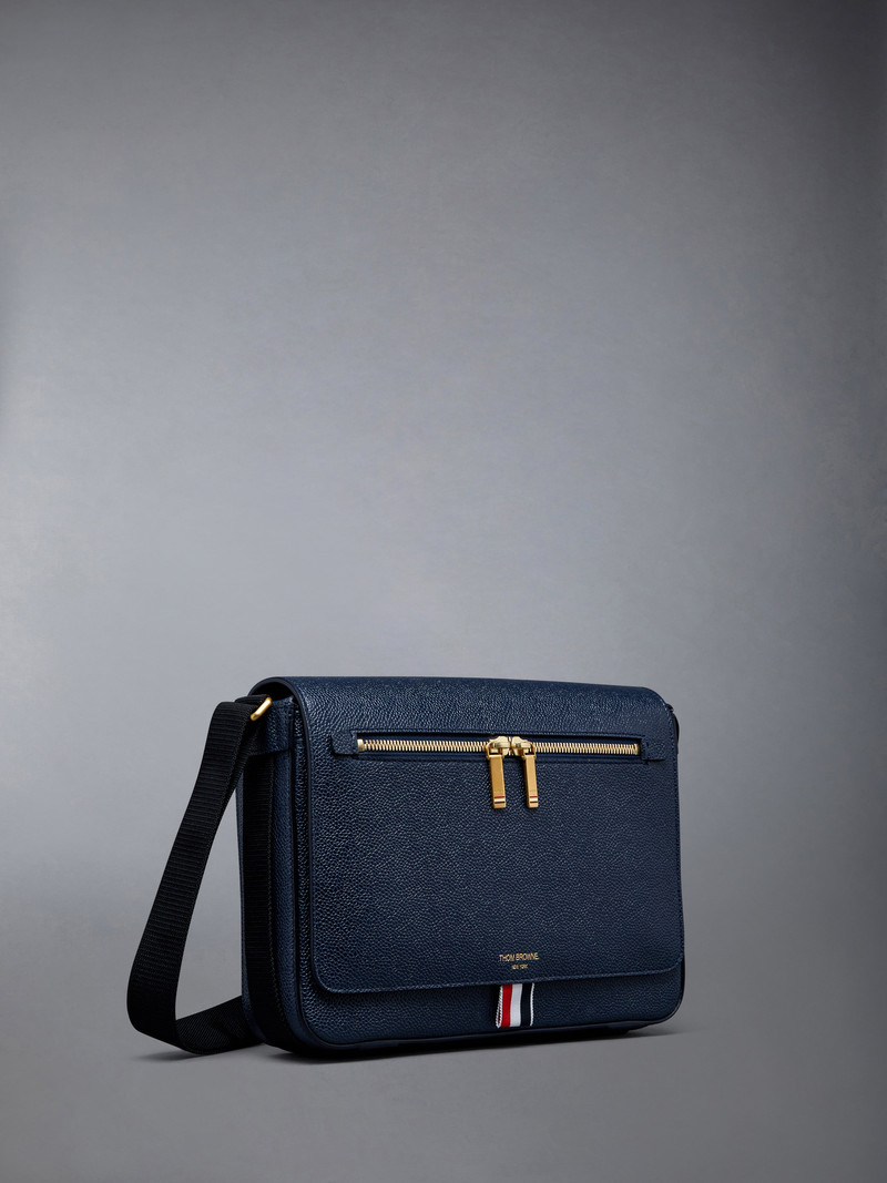 Thom Browne Pebble Grain Leather Reporter Bag outlook
