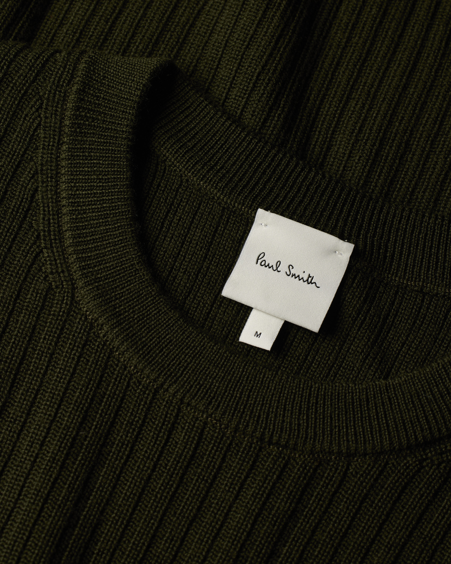 Khaki Washable Merino Wool 'Signature Stripe' Crew Neck Sweater - 3