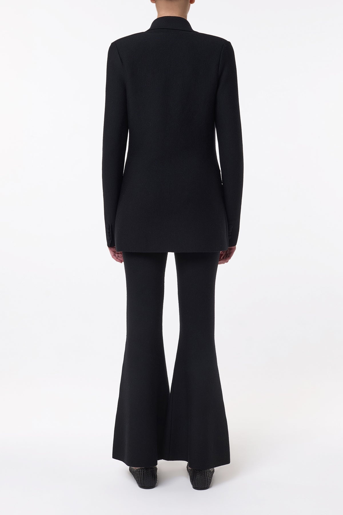 Bowen Knit Jacket in Black Wool - 4