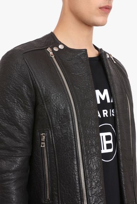 Leather biker jacket - 9