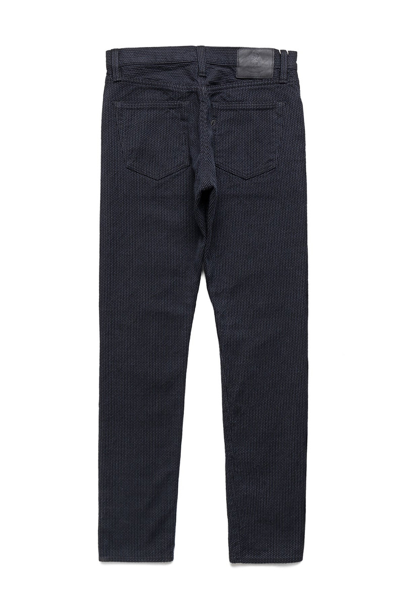 1170-2-BK Sashiko 5P Pants Relax Tapered - Grey x Black 1