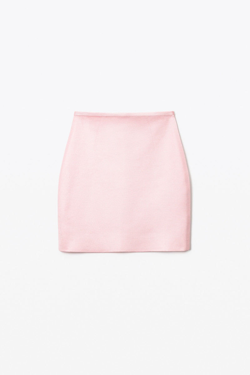 BONDED SEAM MINI SKIRT IN STRETCH KNIT 1