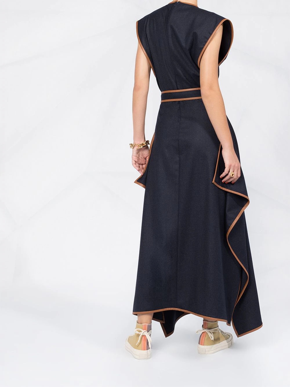 Eloise contrast-trim maxi-dress - 6