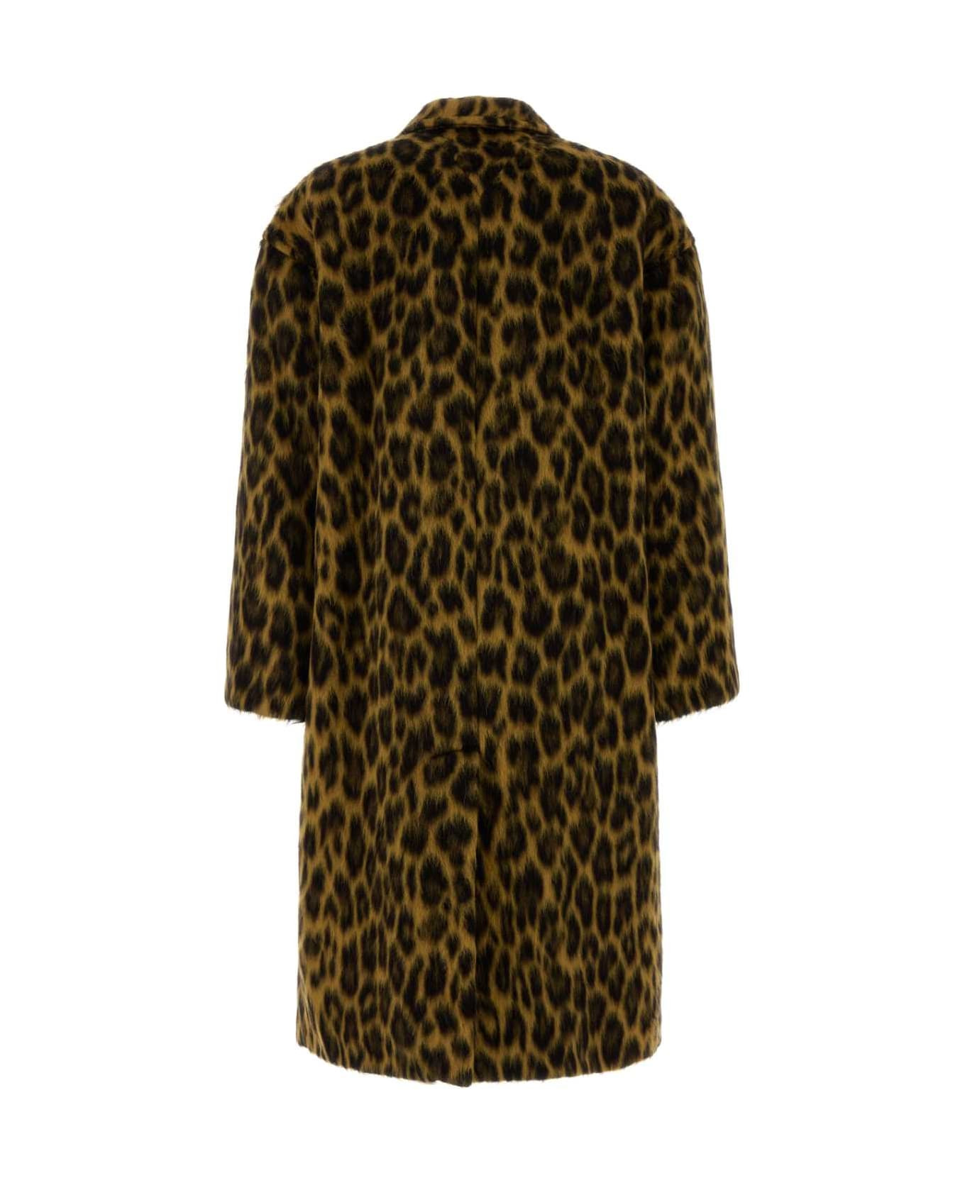 Printed Alpaca Blend Coat - 2