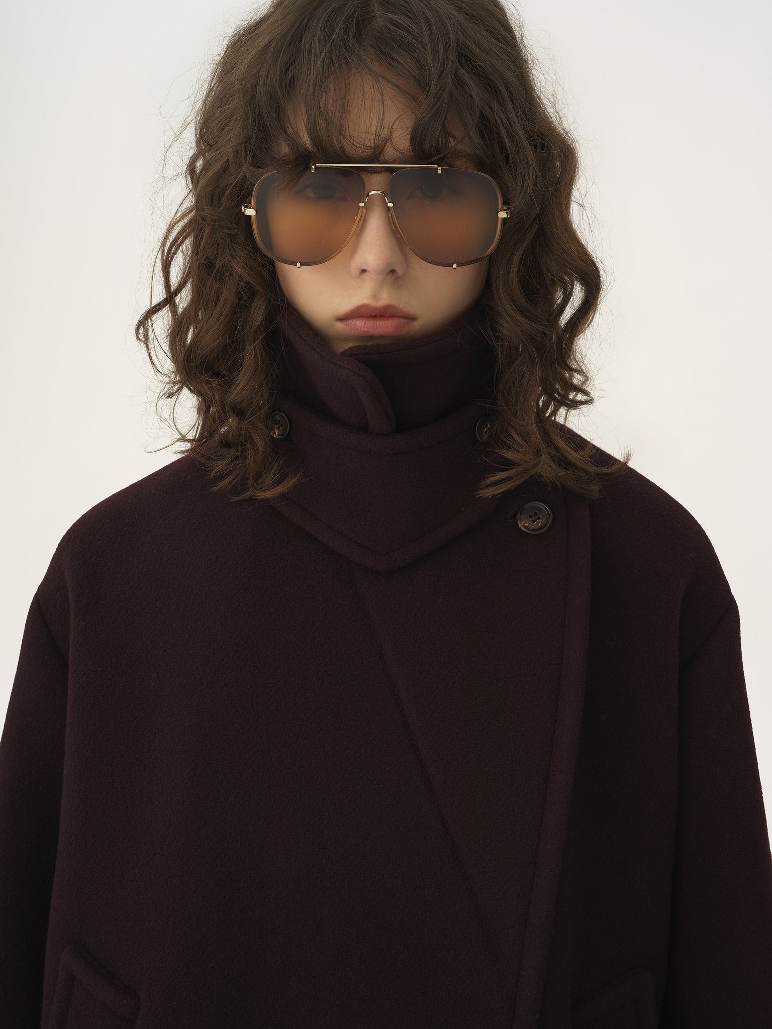 OVERSIZED SHORT COAT IN WOOL - 6