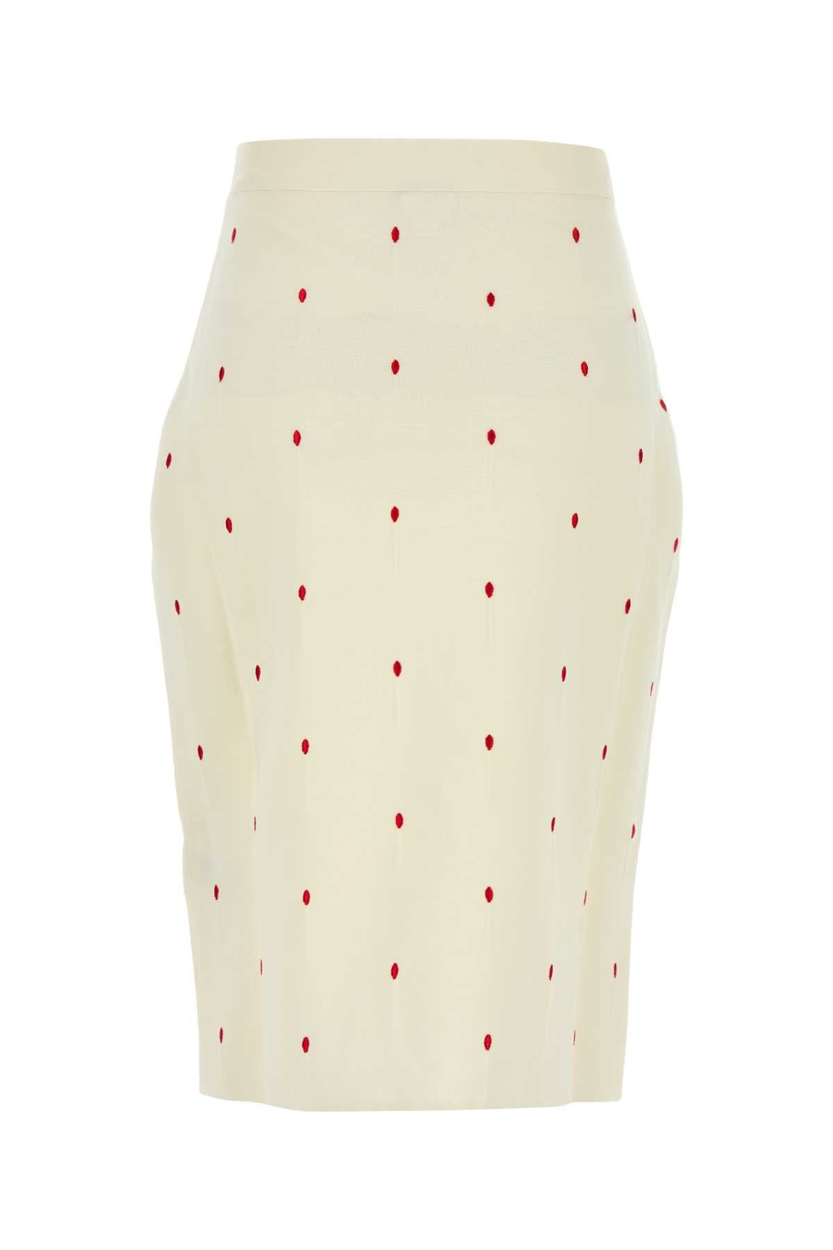 Bottega Veneta Women Embroidered Cotton Blend Skirt - 2