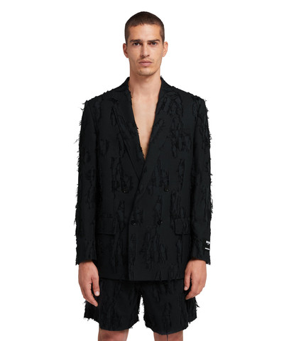 MSGM Jacquard fil coupè double-breasted jacket outlook