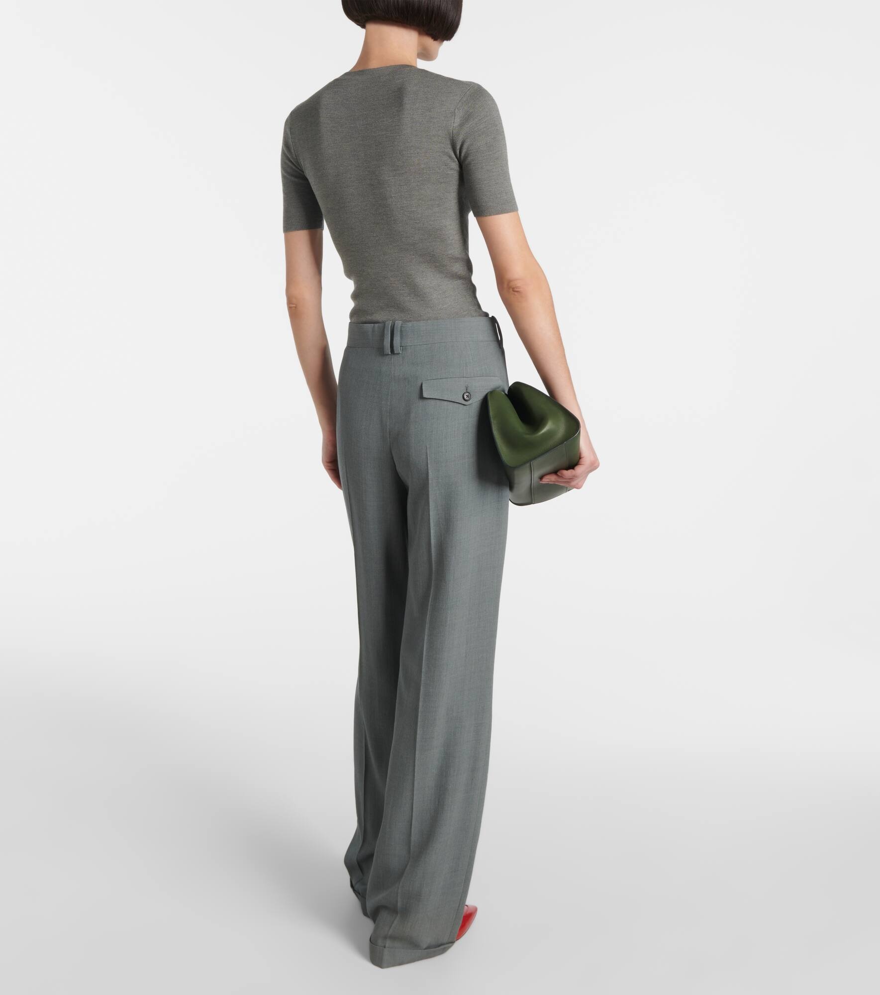 Everhart wool-blend gabardine straight pants - 3