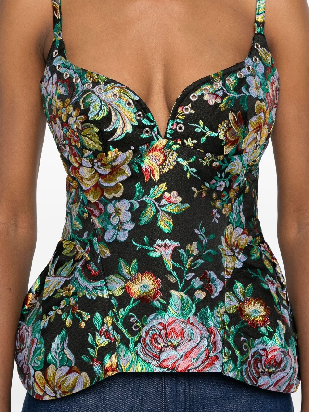 brocade corset-style top - 5