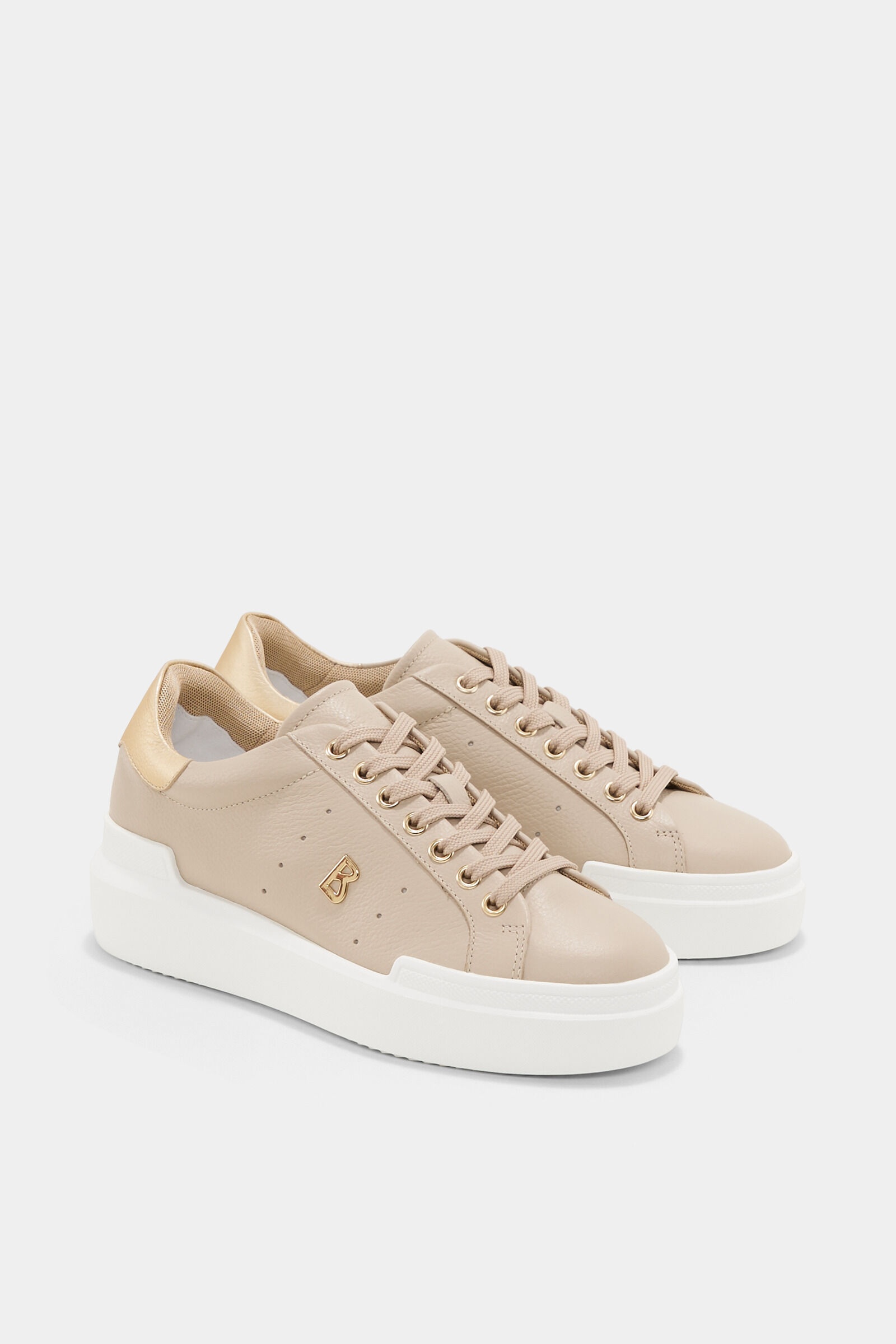 Hollywood Sneaker in Beige/Platinum - 3