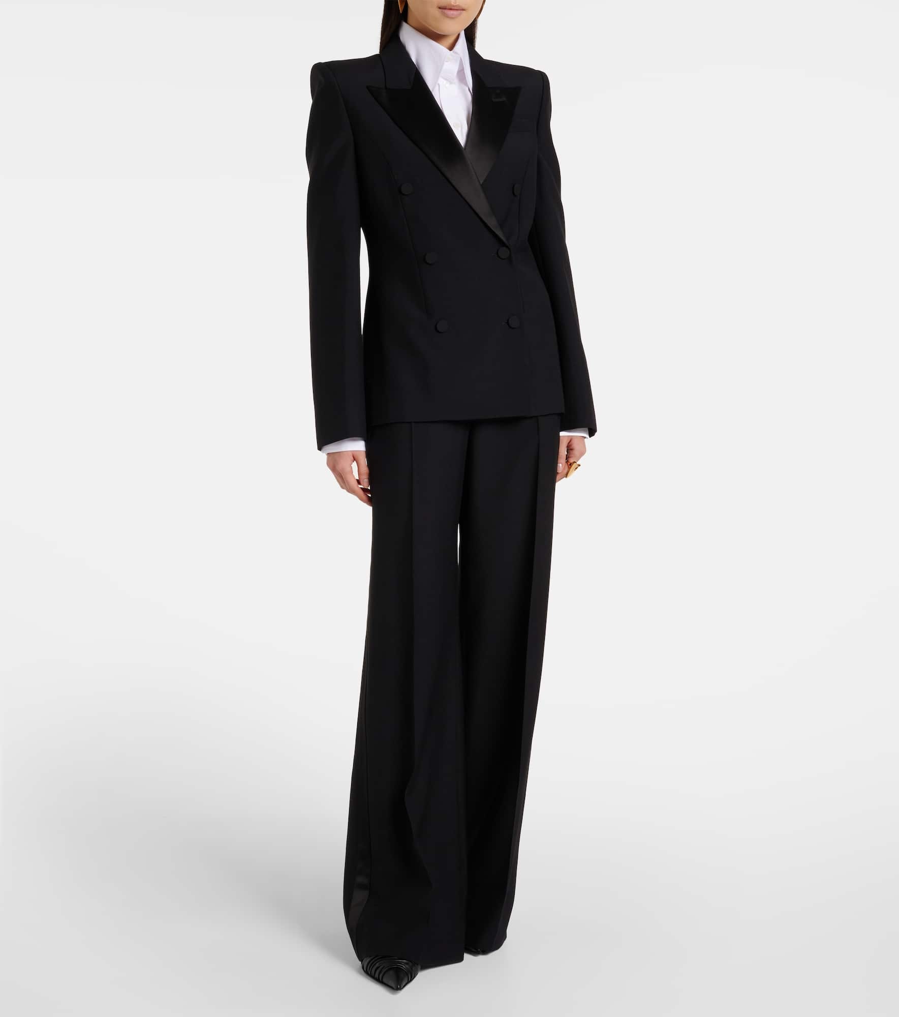 Double-breasted wool blazer - 2