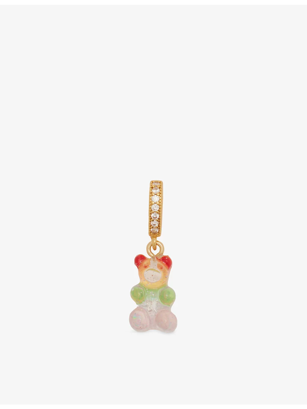 Nostalgia 18ct Yellow-Gold Plated Brass And Cubic-Zirconia Bear Connector - 1