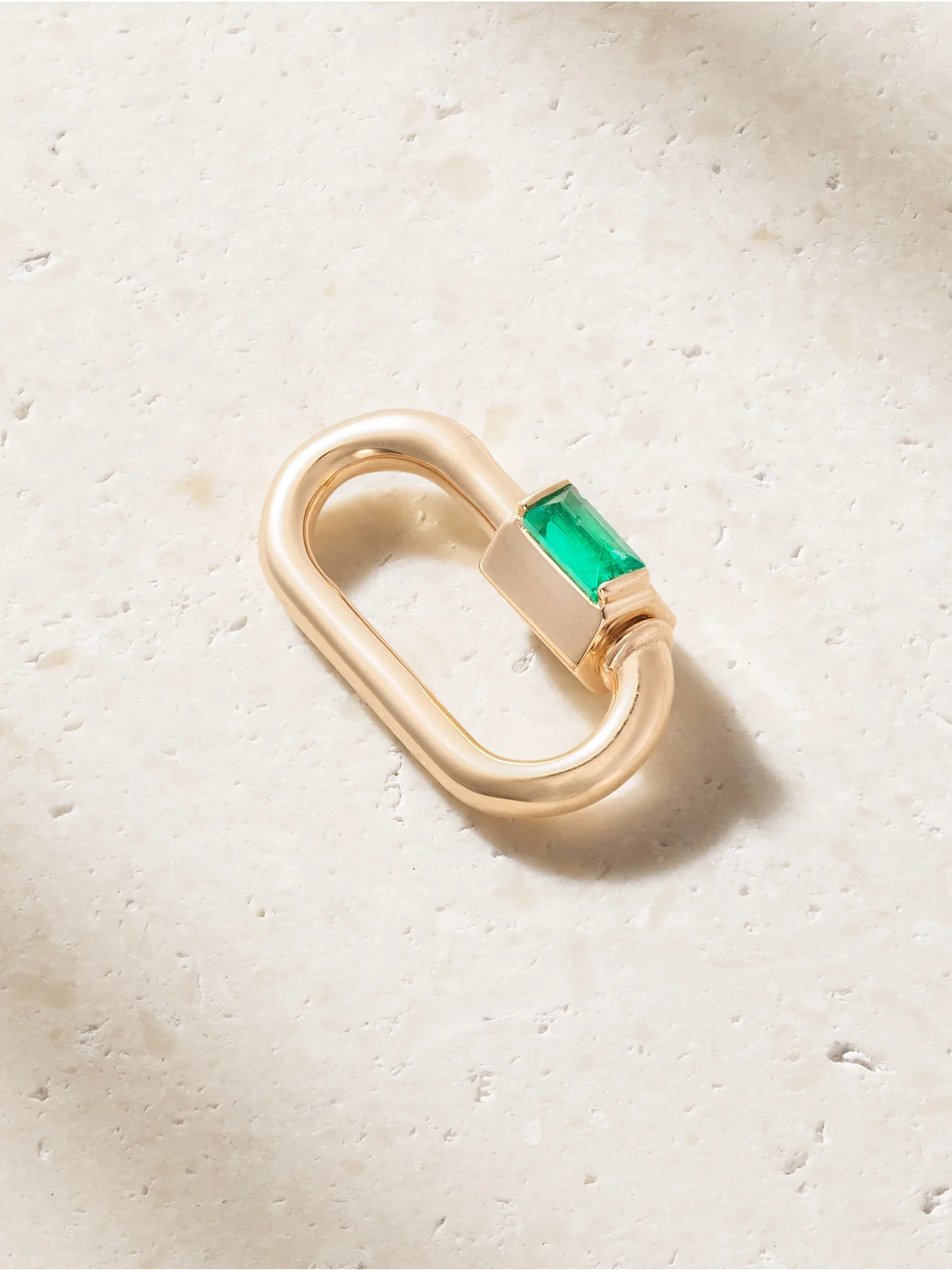 Solo Baguette Babylock 14-karat Gold Emerald Pendant - 1