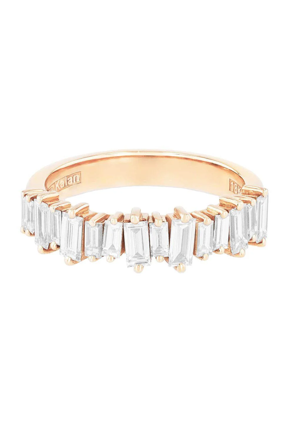 Classic Diamond Half Band Ring - Rose Gold - 1