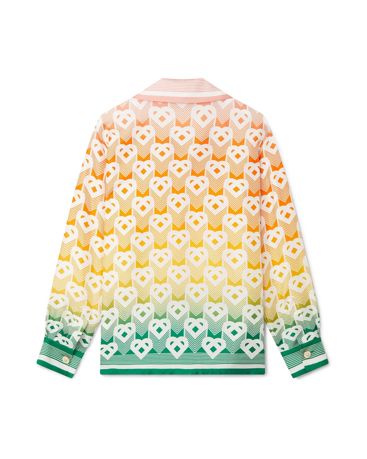 Gradient Heart Monogram Silk Shirt | Casablanca Paris - 2