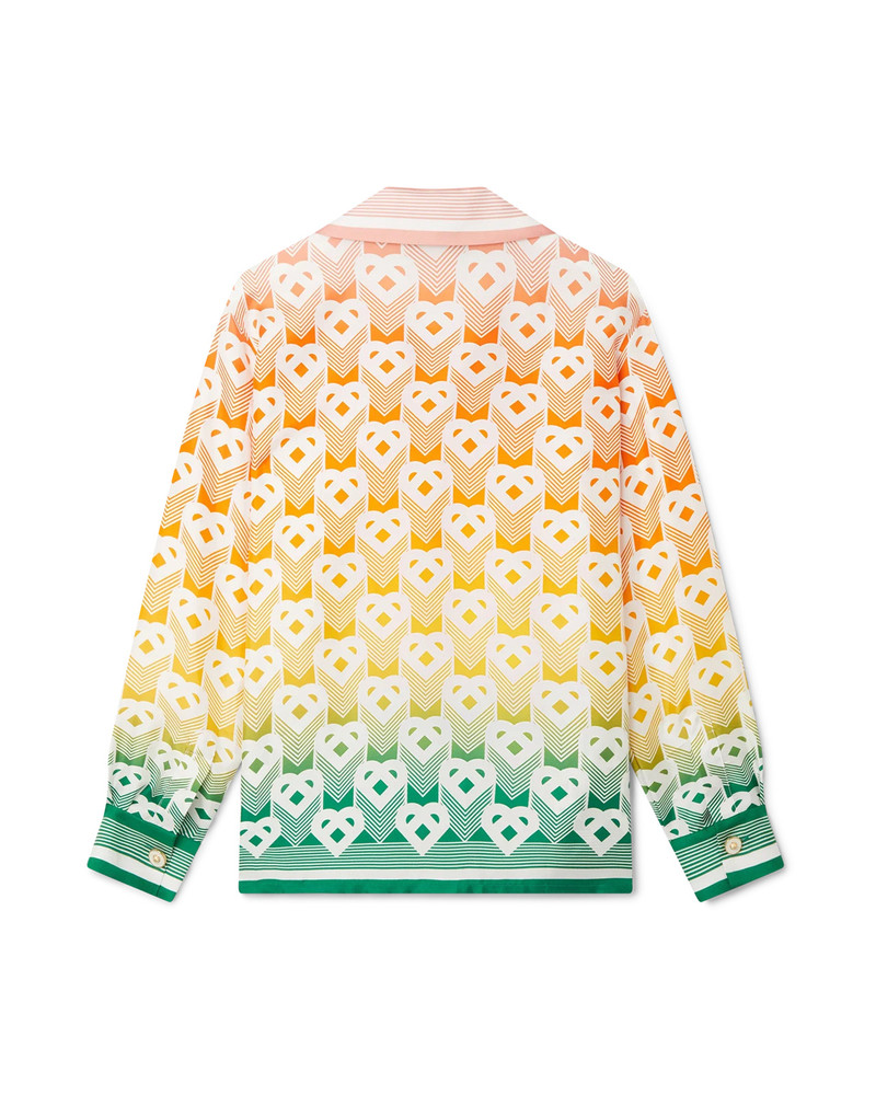 CASABLANCA Gradient Heart Monogram Silk Shirt | Casablanca Paris outlook