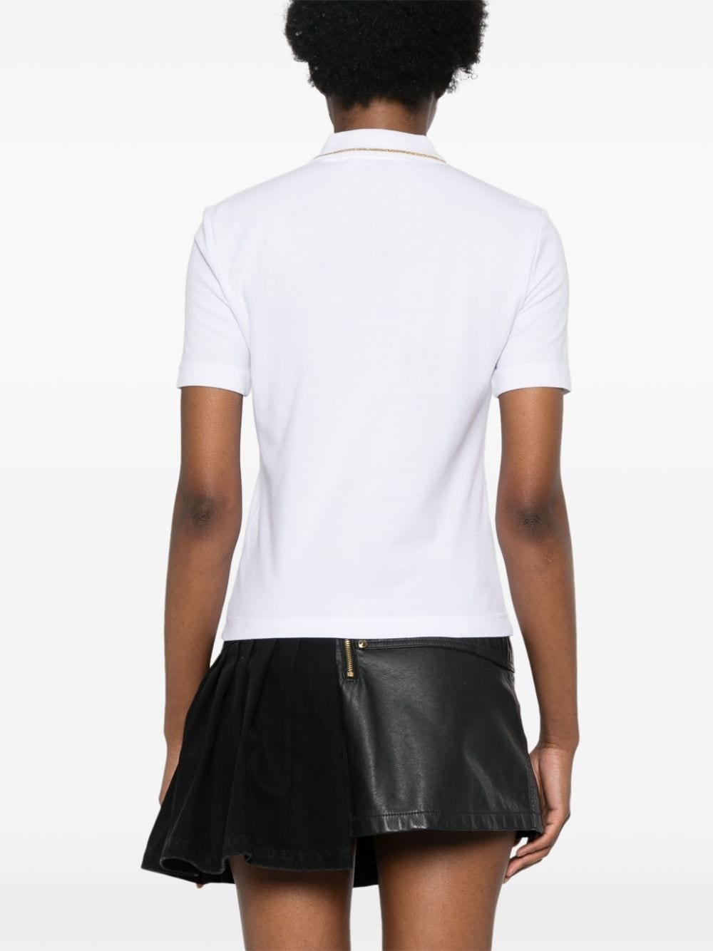embroidered-logo polo top - 4