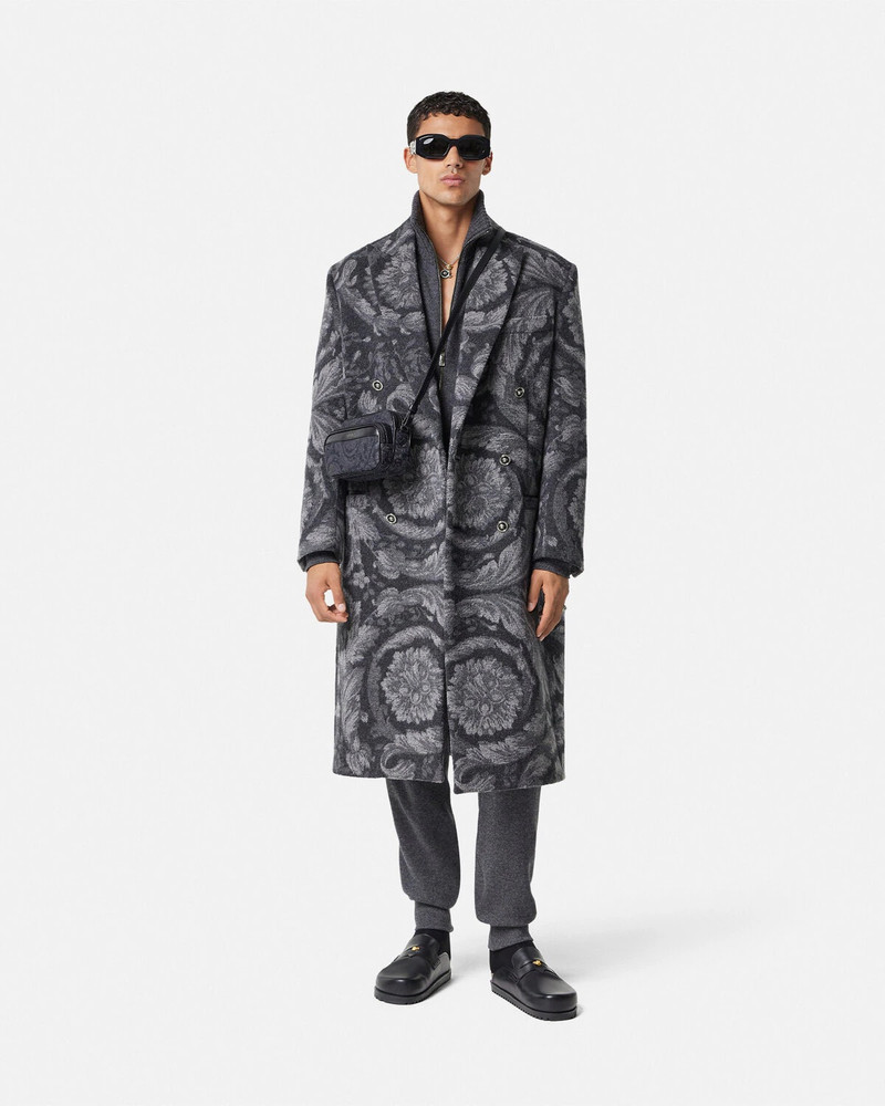 VERSACE Barocco Cashmere-Blend Long Coat outlook