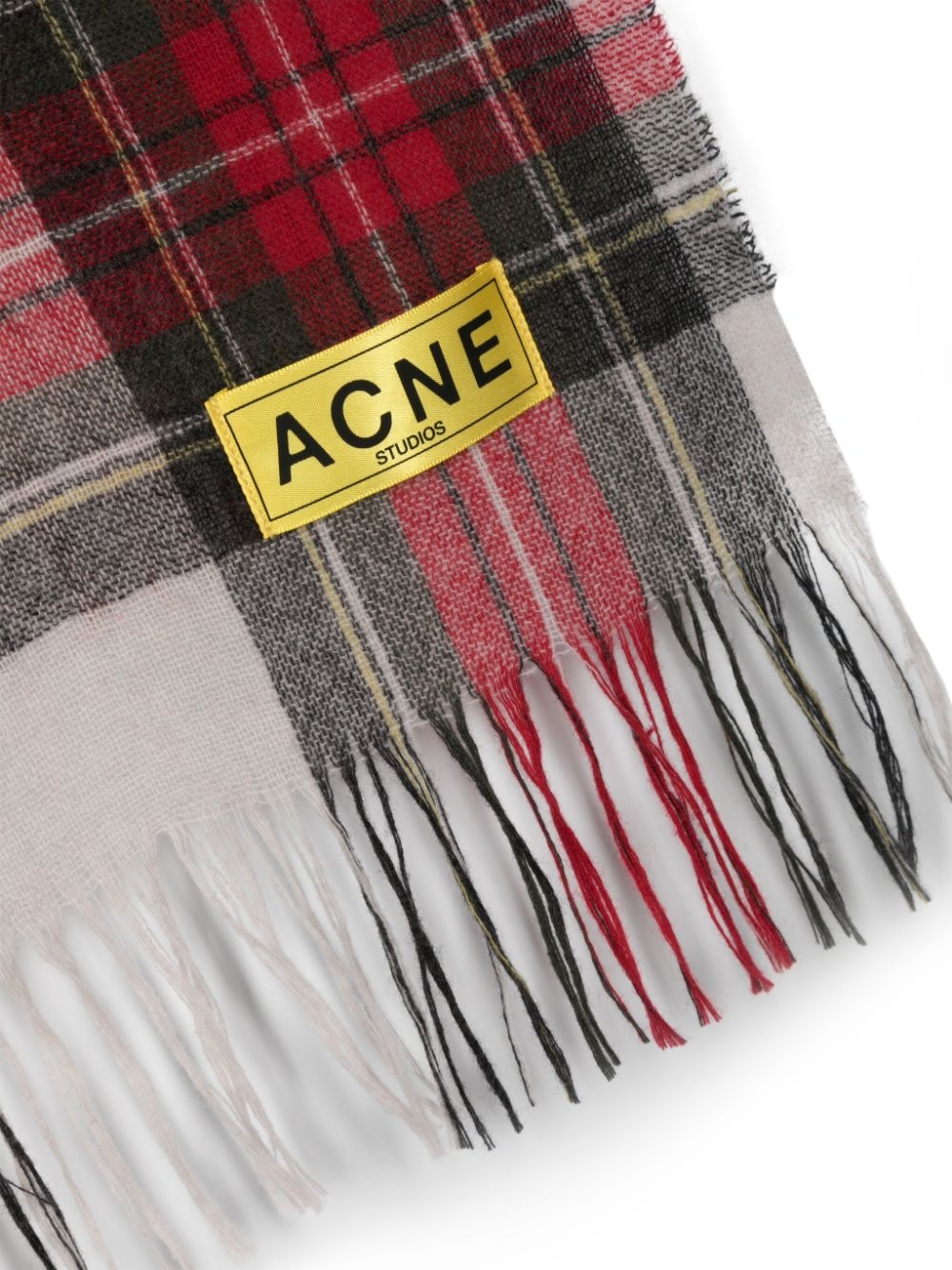 plaid fringed scarf - 2