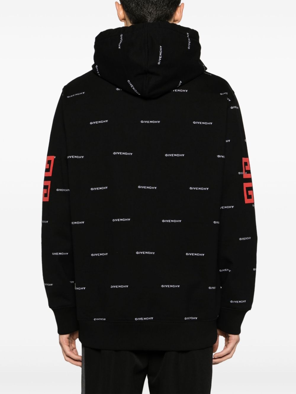 4G-print cotton hoodie - 4