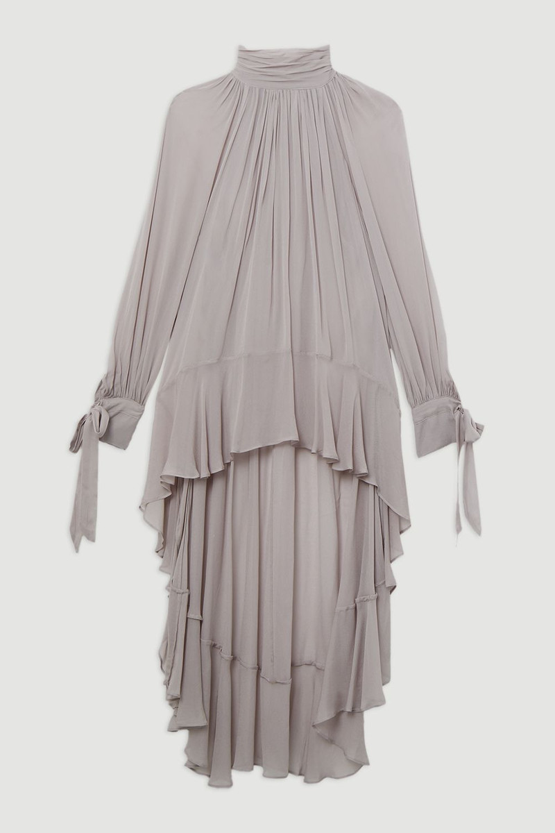 Viscose Georgette Drama Woven Maxi Blouse 4