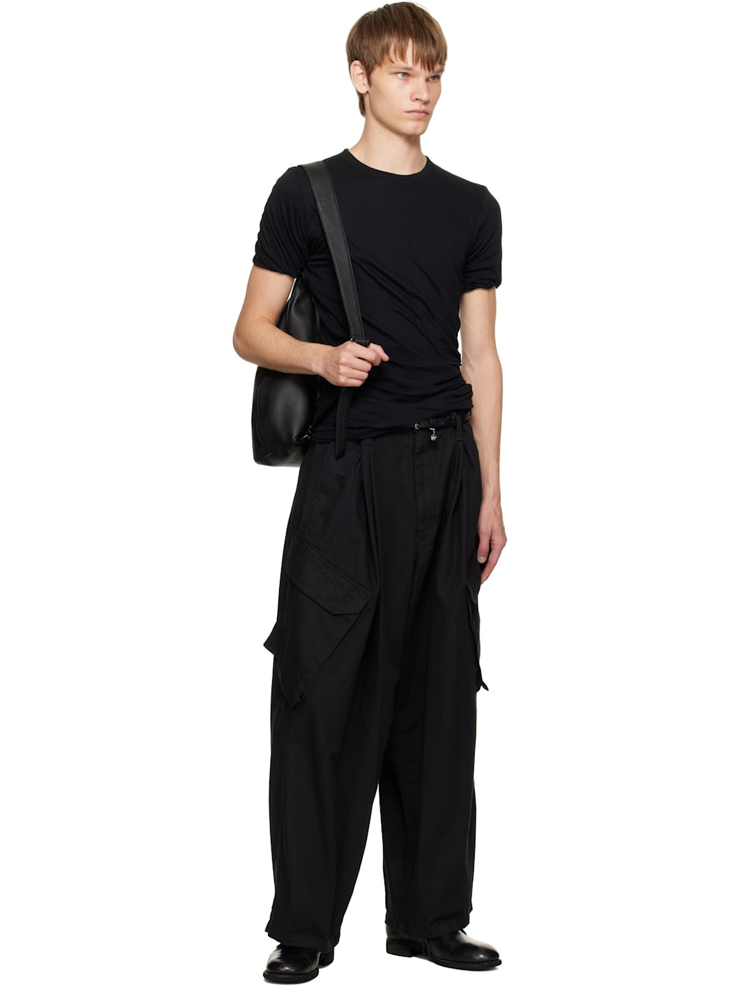 Black Tuck Sling Medium Bag - 4