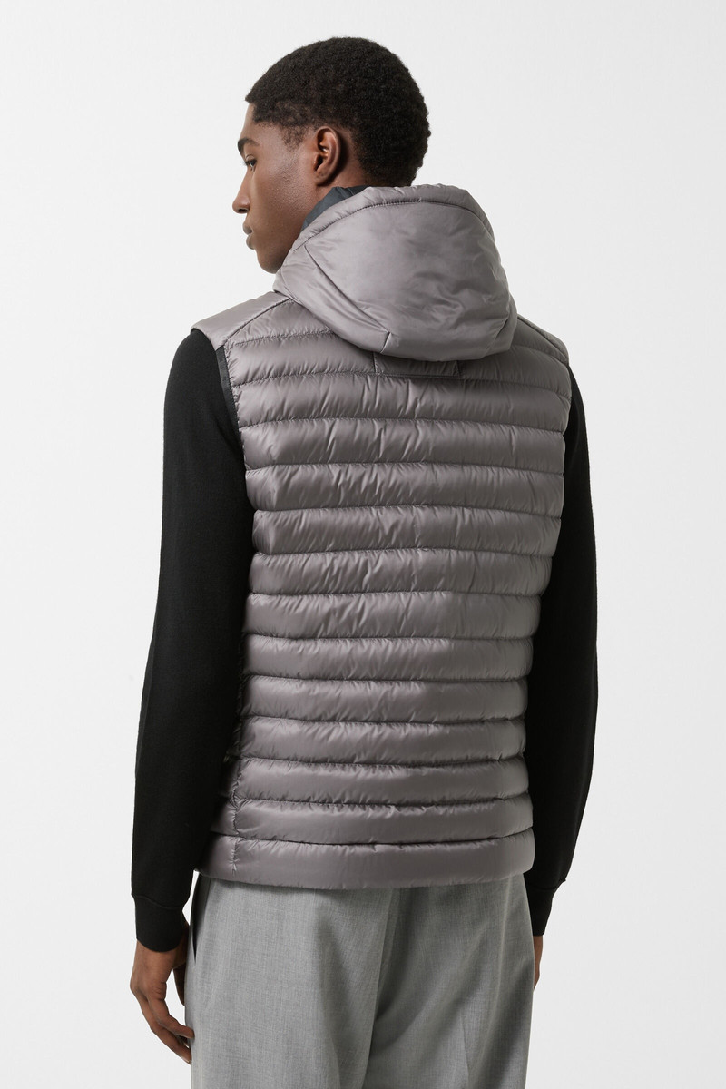 Lonne lightweight down vest in Gray 3