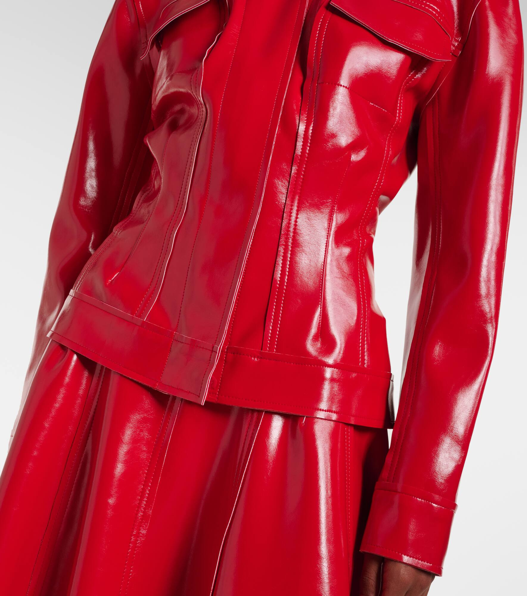 Faux leather jacket - 5