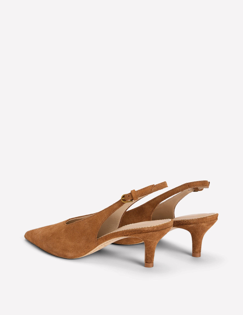 High Cut Slingback Court-Tan 6
